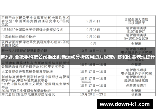 迪玛利亚携手科技公司推出创新运动分析应用助力足球训练和比赛表现提升