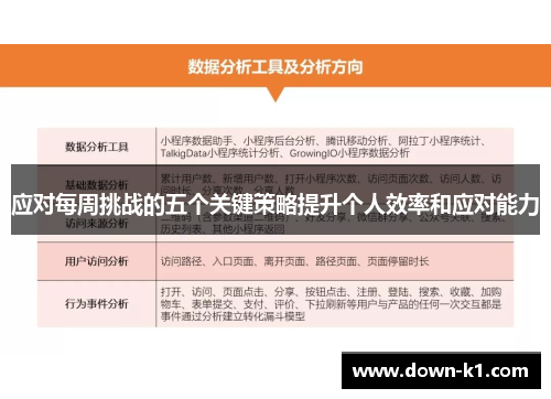 应对每周挑战的五个关键策略提升个人效率和应对能力